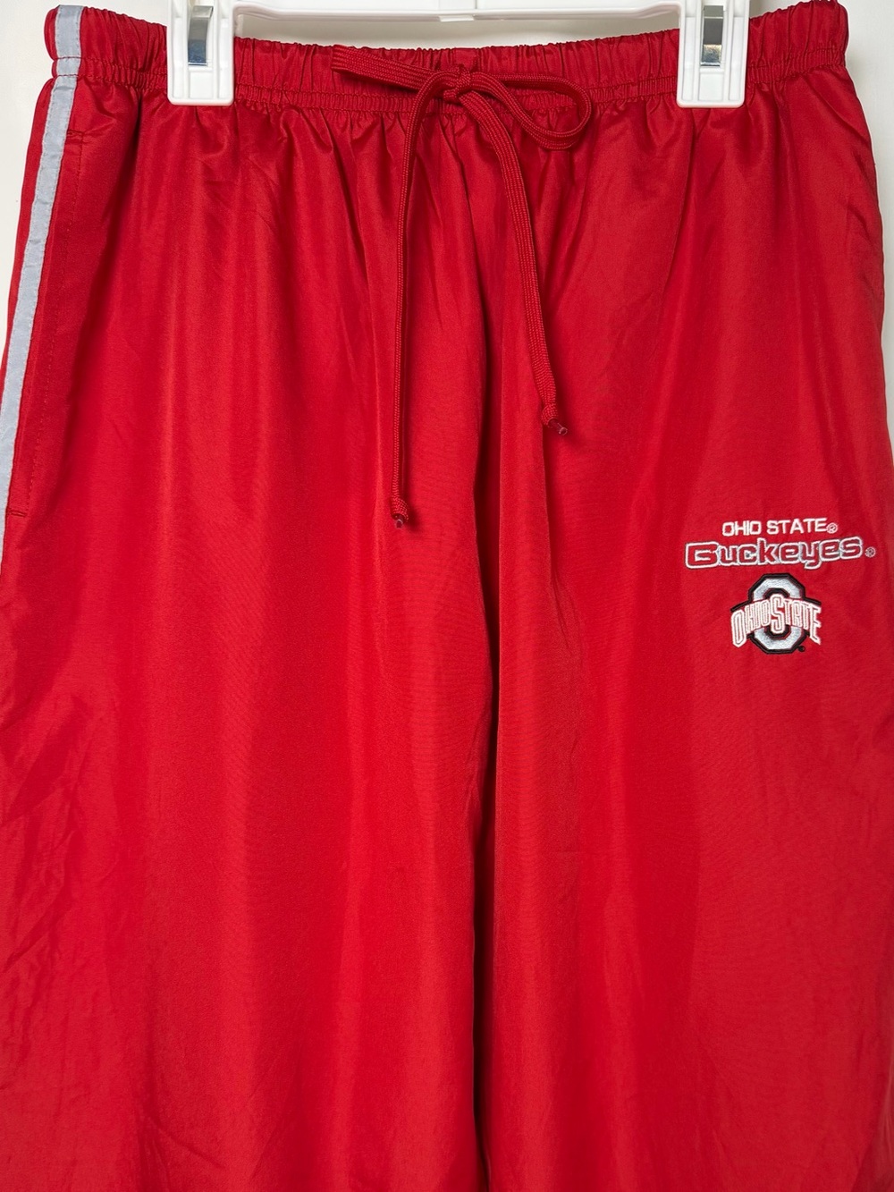 Vintage Ohio State Buckeyes Red Oak Track Wind Pants Womens M Red Y2K - Picture 7 of 7